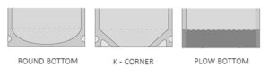 Doyen vs. K-Bottom vs. Plow Bottom gusset stand up pouch