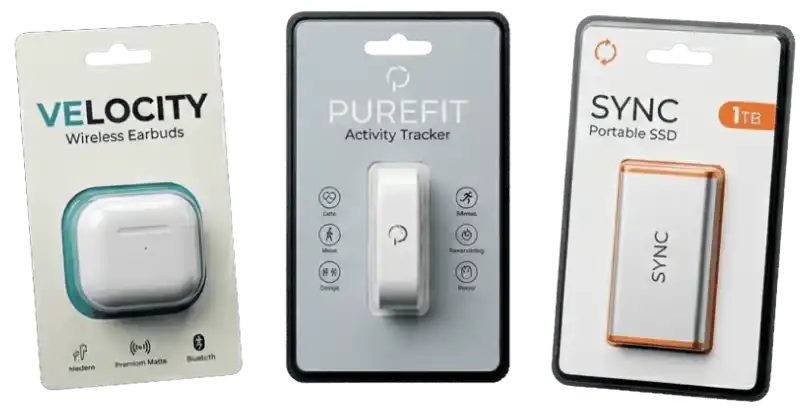 Blister display cards for premium tech products