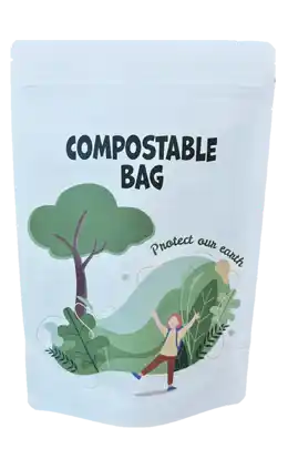 Compostable eco-friendly flexible stand-up pouch packaging