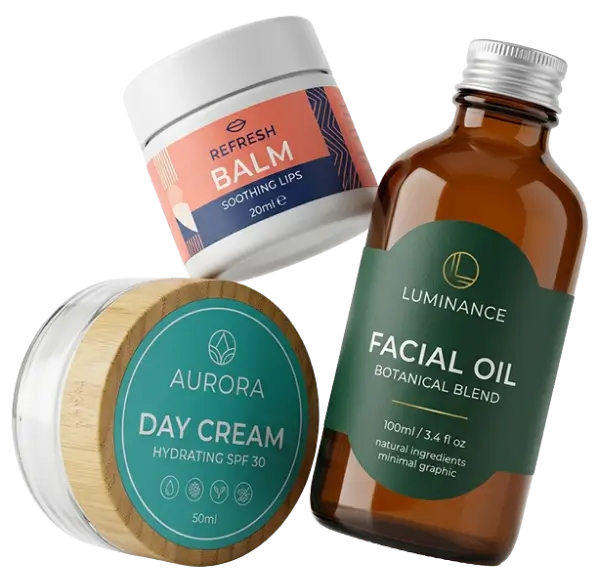 Pressure Sensitive Labels Custom printed cosmetic pressure sensitive labels skincare products