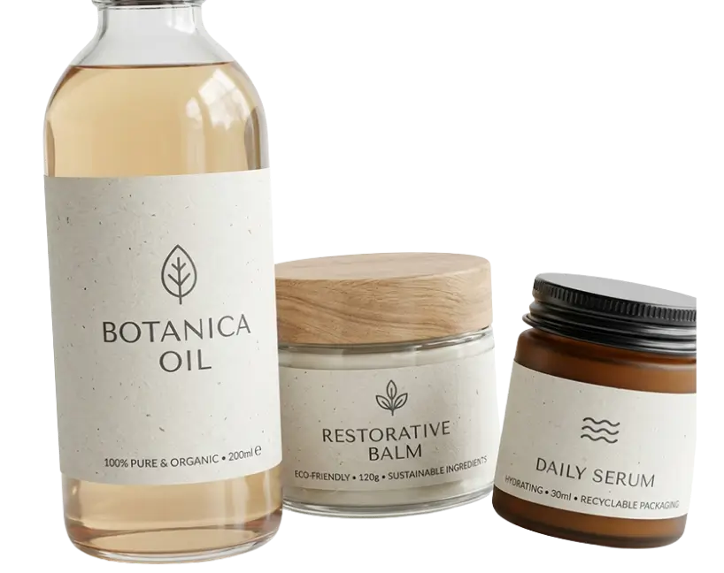 Pressure Sensitive Labels Eco friendly custom pressure sensitive labels organic skincare