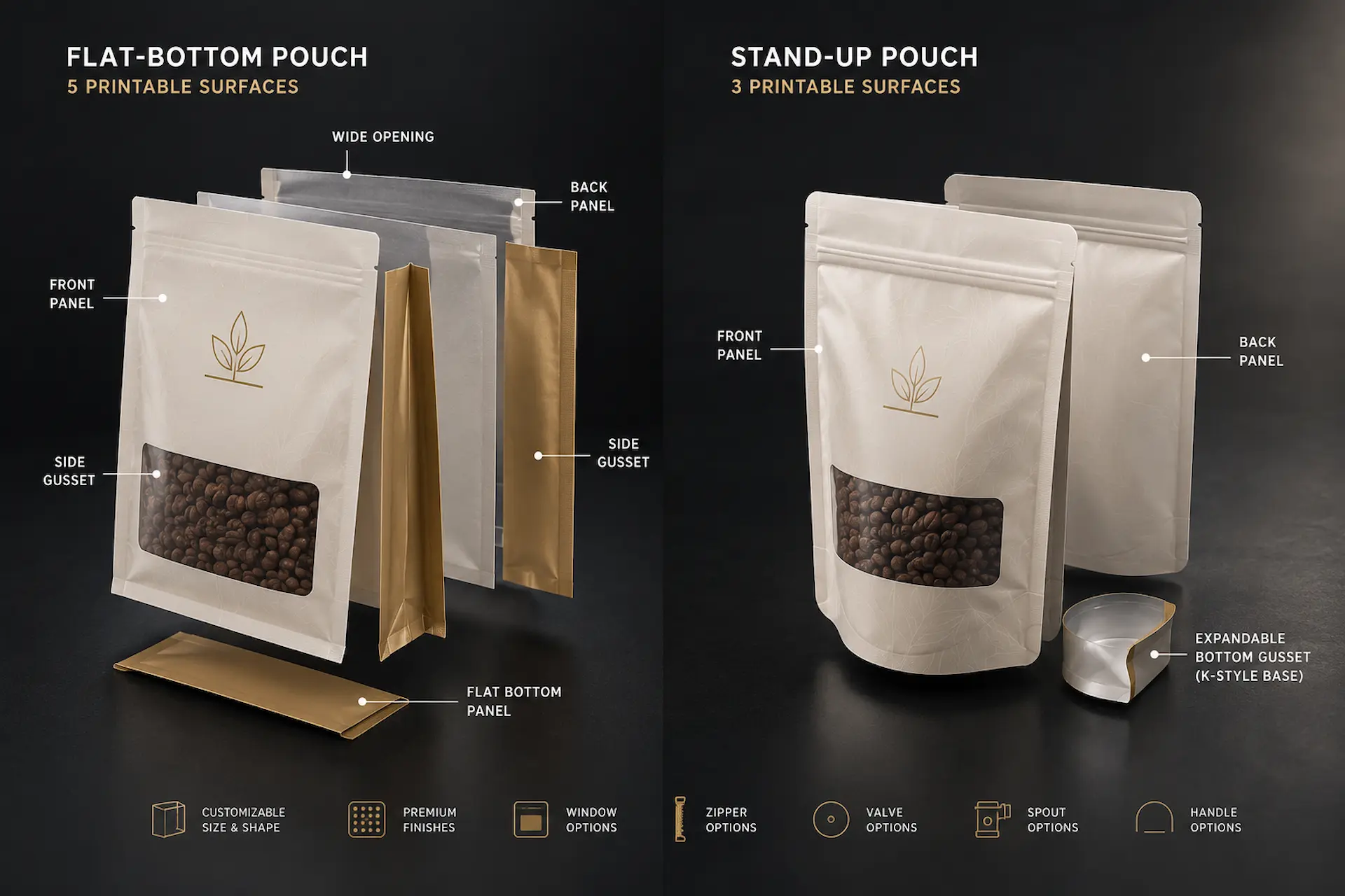 Flat Bottom vs Stand-Up Pouch Which One Fits Your Product