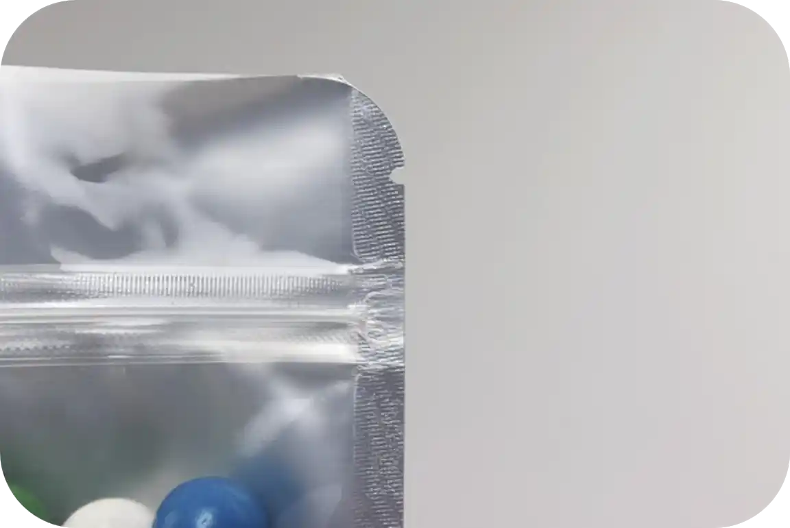 Child Resistant Pouches Flexible packaging with rounded corners