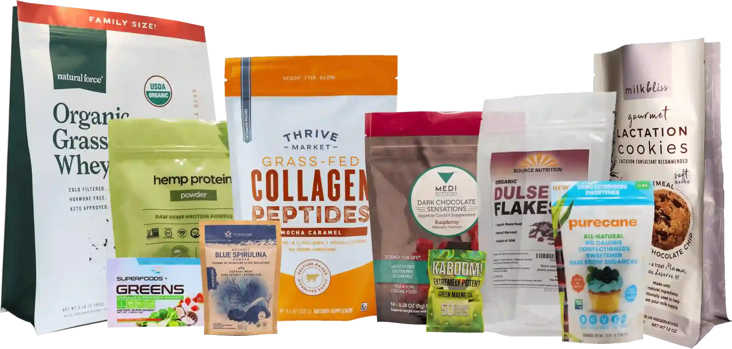 Health and wellness food packaging pouches