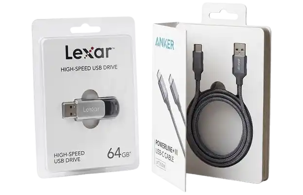 Retail blister cards for tech accessories