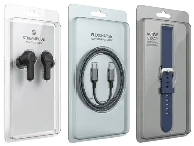 Retail clamshell packaging for wearable accessories