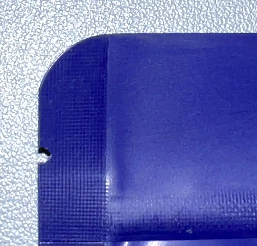 Round corner custom flexible pouch packaging detail
