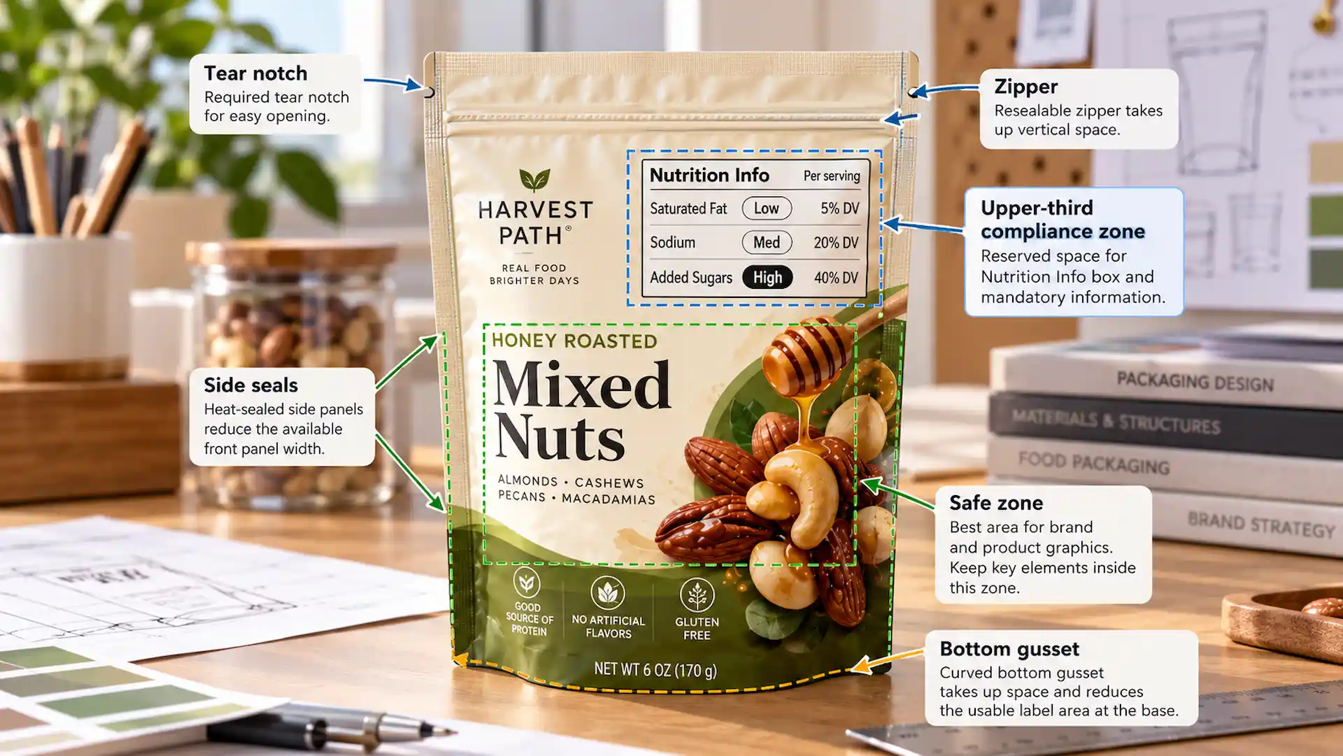 Nutrition Info Box Go on a Food Pouch