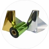 Gold silver metalized poly flexible packaging film