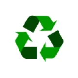 Recyclable flexible packaging material green symbol